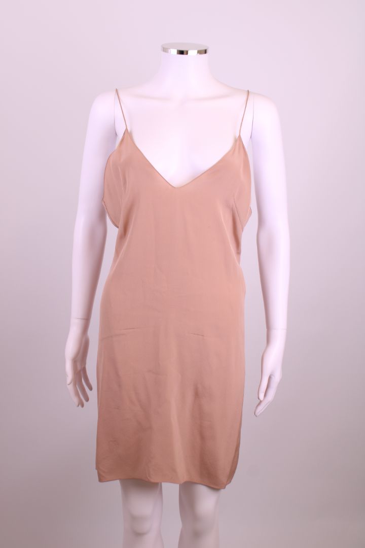 Chloe Drop Waist Bead Dress Nude 8