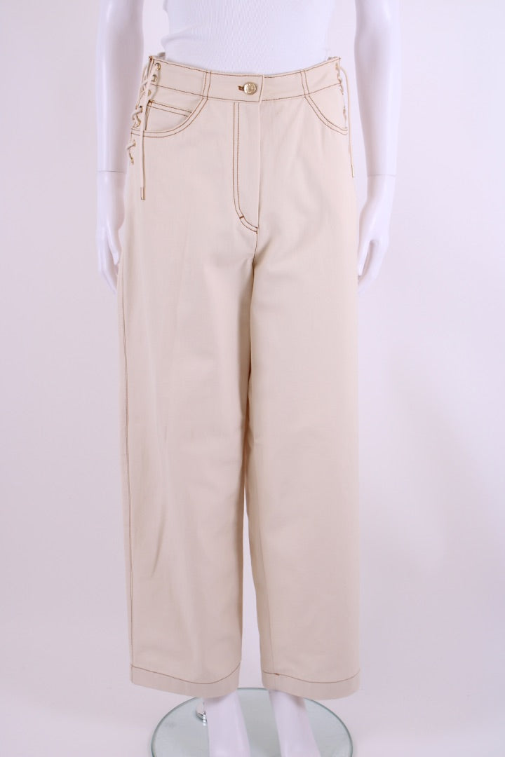 Sandro Laced Hip Jeans Cream 8