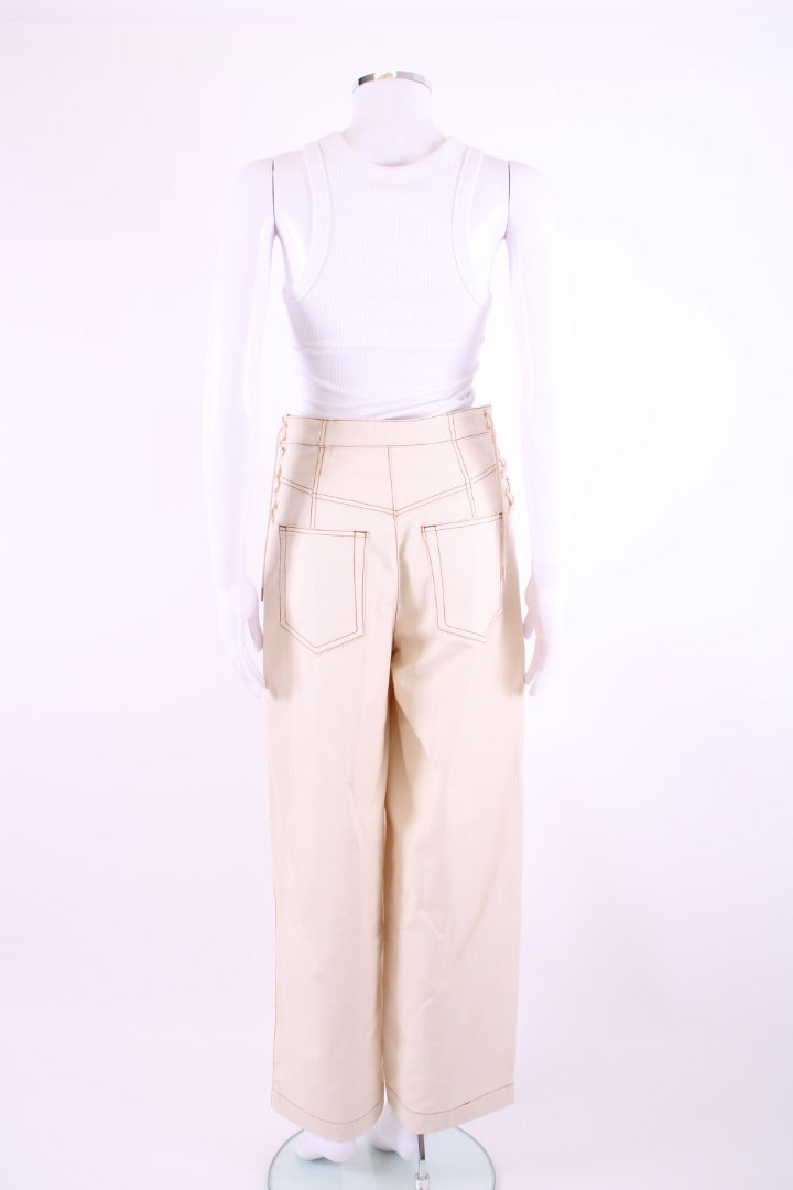 Sandro Laced Hip Jeans Cream 8
