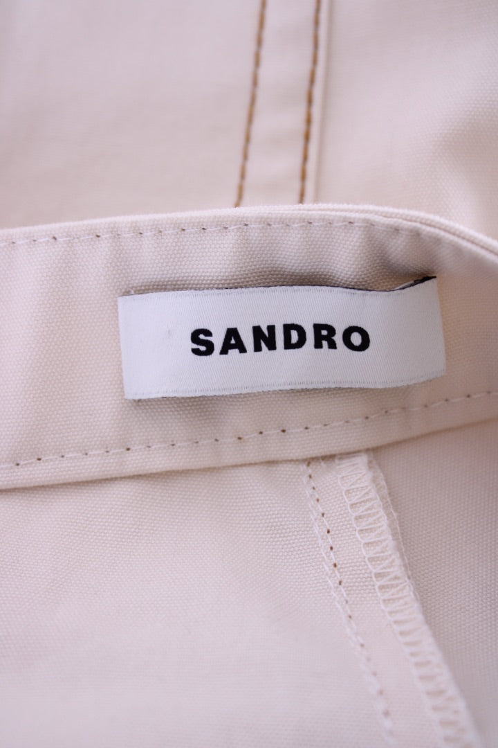 Sandro Laced Hip Jeans Cream 8