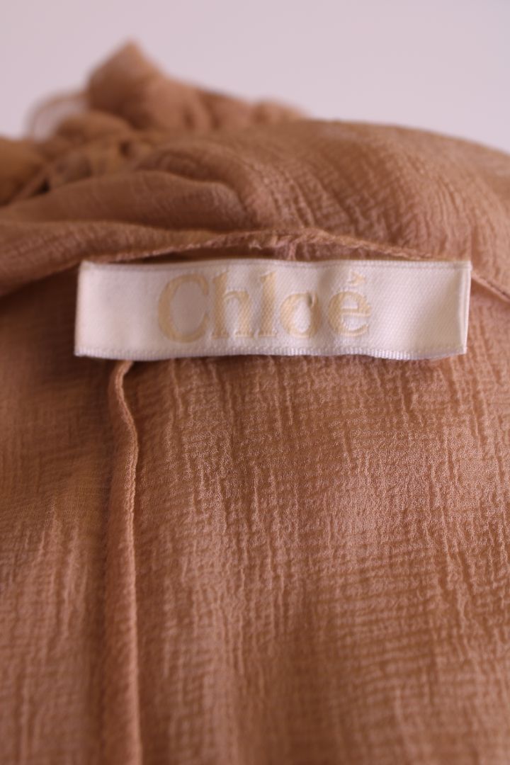 Chloe Drop Waist Bead Dress Nude 8