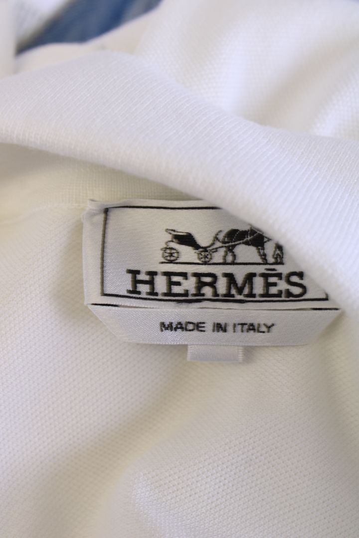 Hermes S/S Polo Top White M