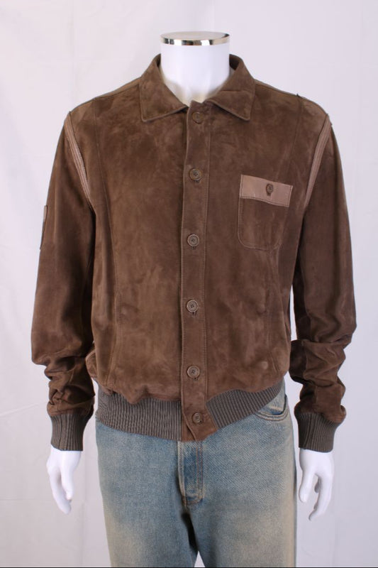 Dolce & Gabbana Suede Jacket Brown XL