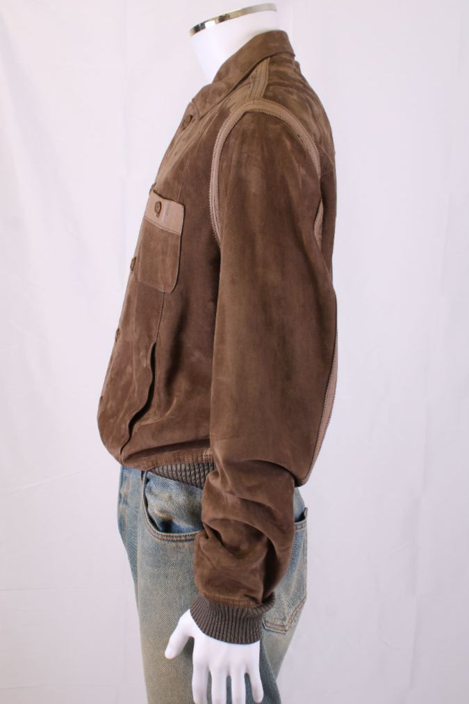 Dolce & Gabbana Suede Jacket Brown XL