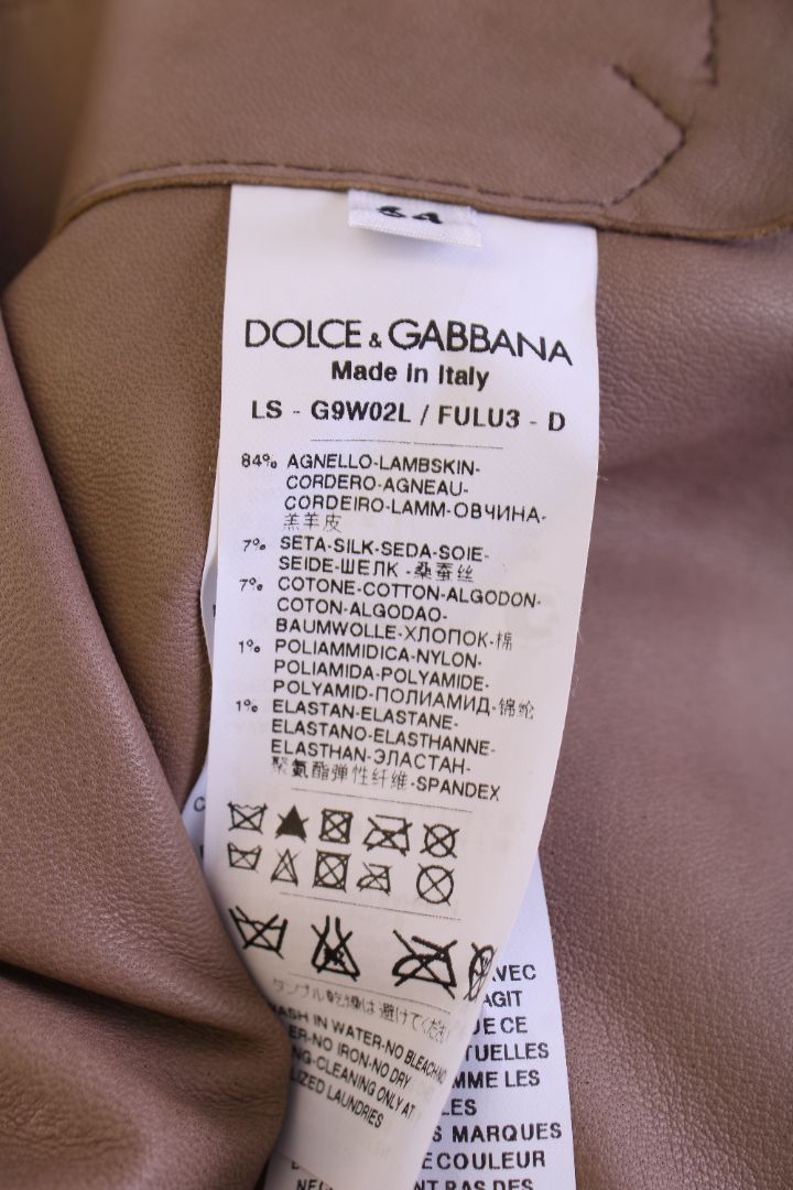 Dolce & Gabbana Suede Jacket Brown XL