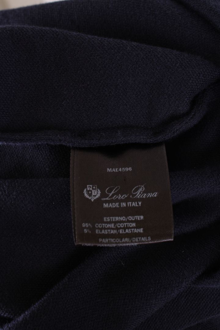 Loro Piana S/S Polo Top Navy/ Brown M
