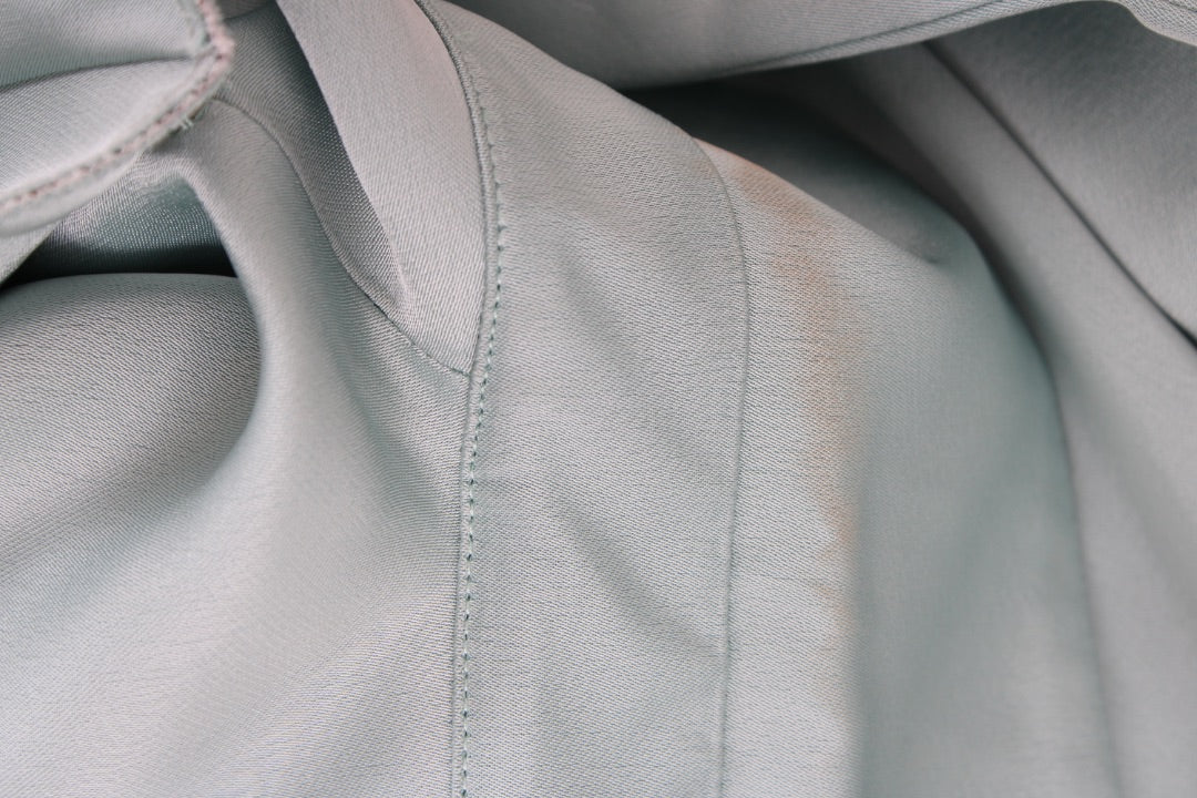 The Attico Satin Shirt Dress Green 40