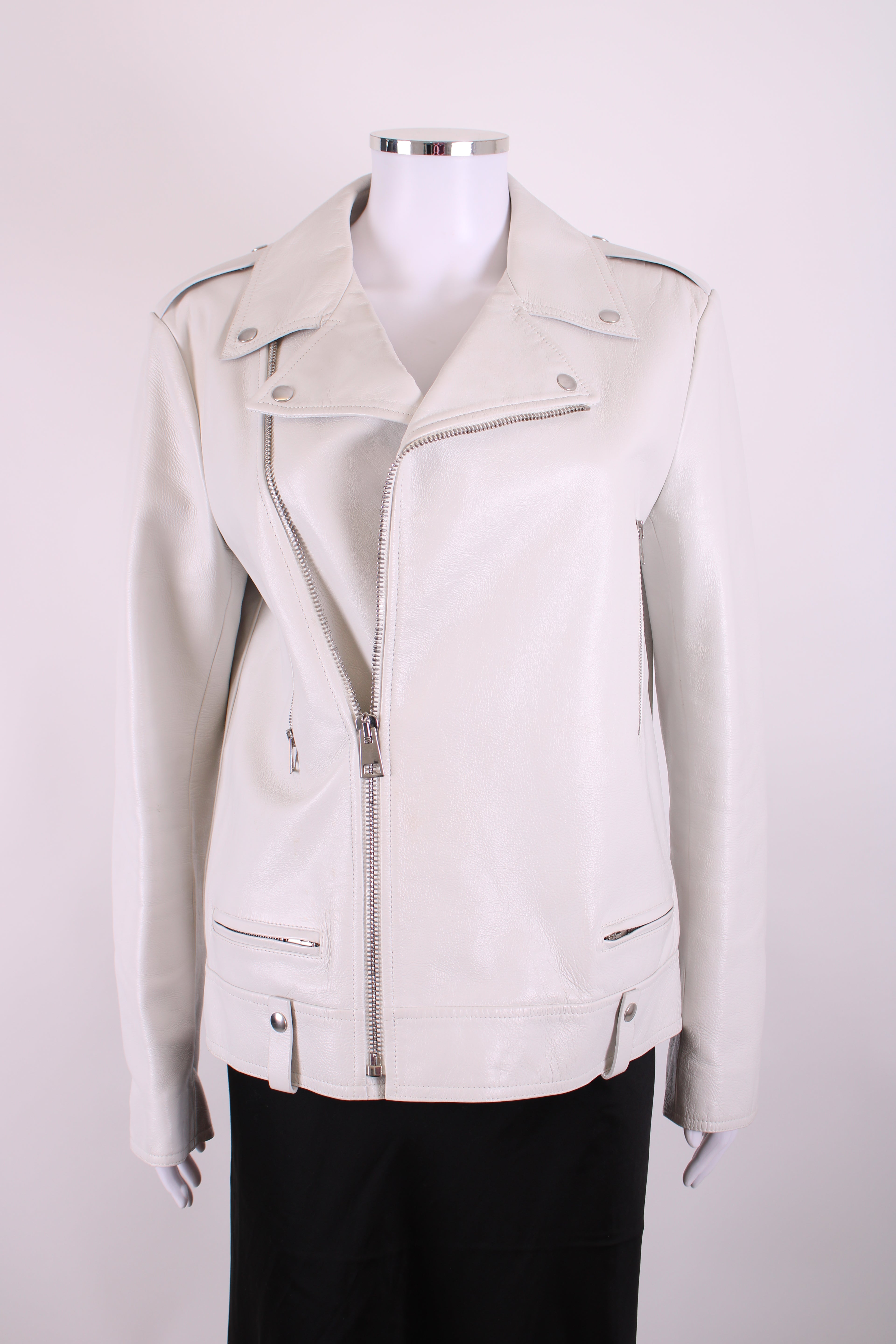 Joseph Leather Biker Jacket White L