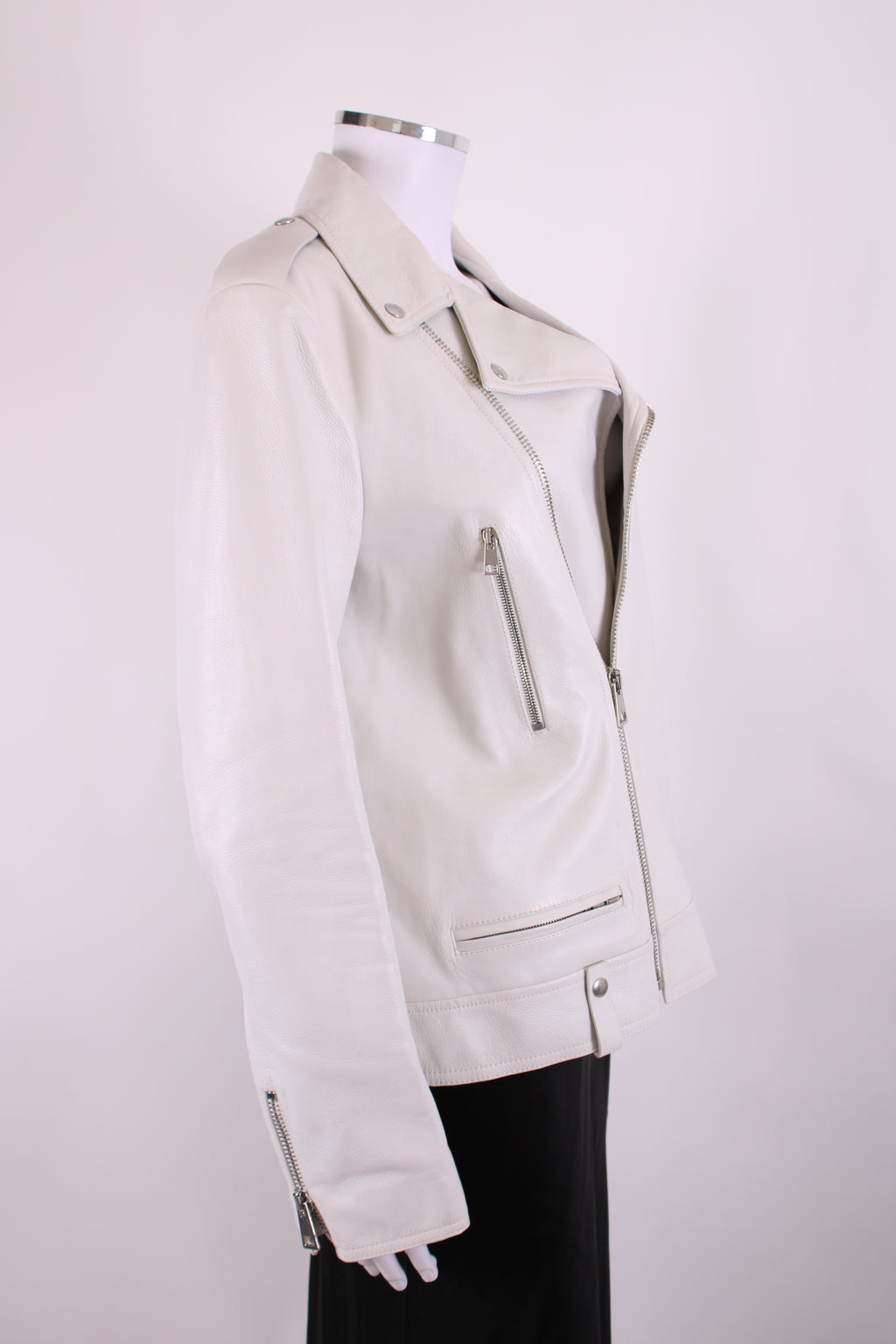 Joseph Leather Biker Jacket White L