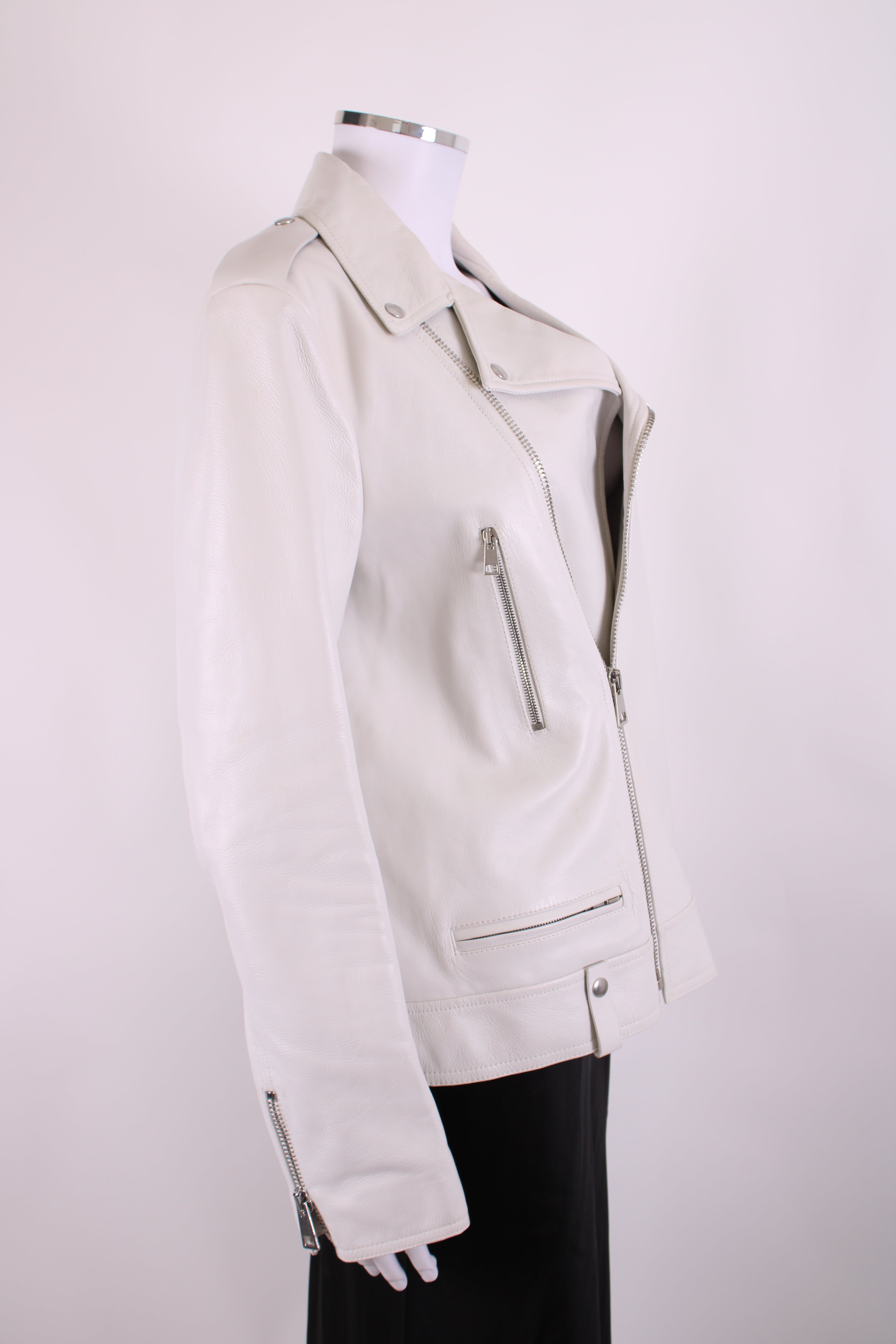 Joseph Leather Biker Jacket White L