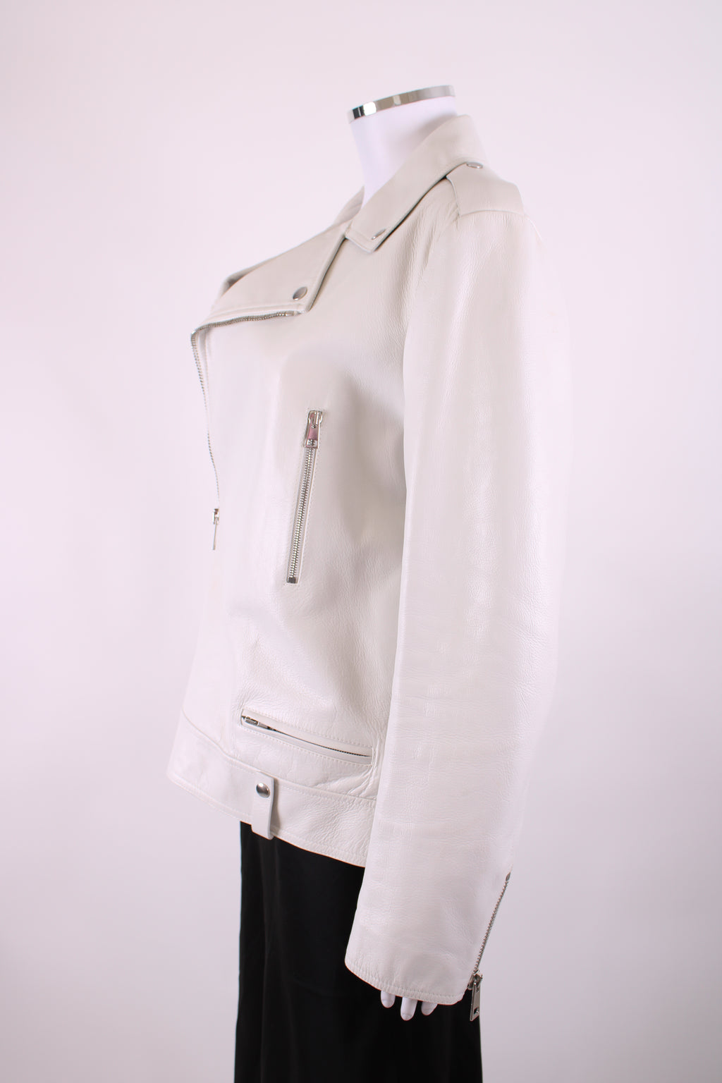 Joseph Leather Biker Jacket White L