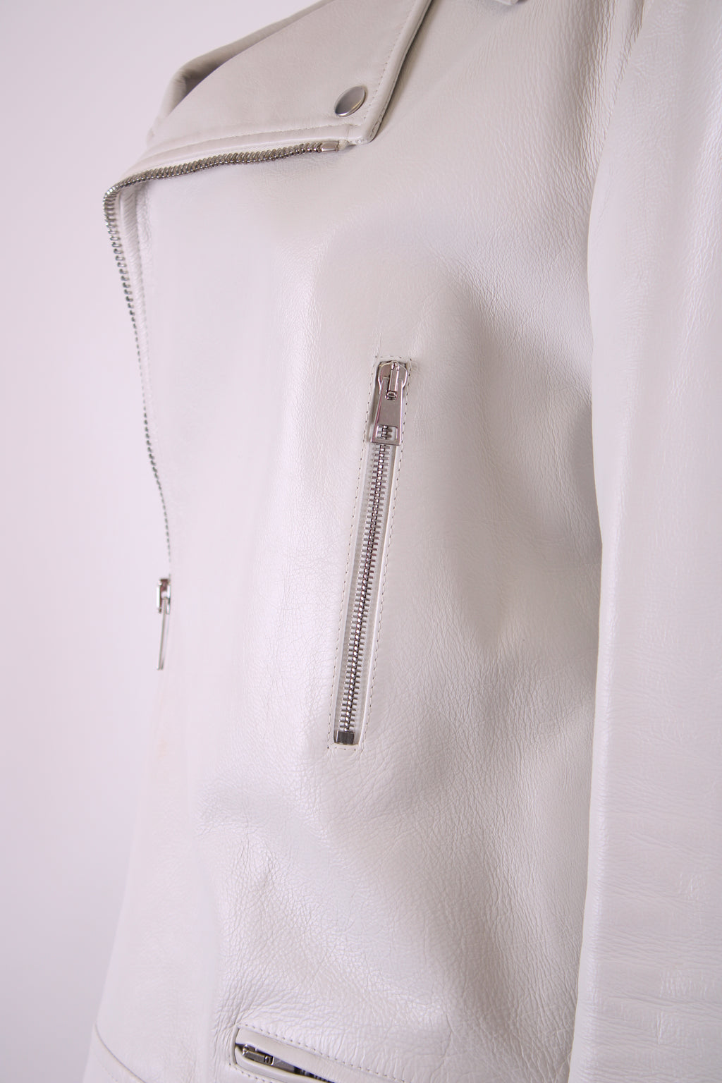 Joseph Leather Biker Jacket White L