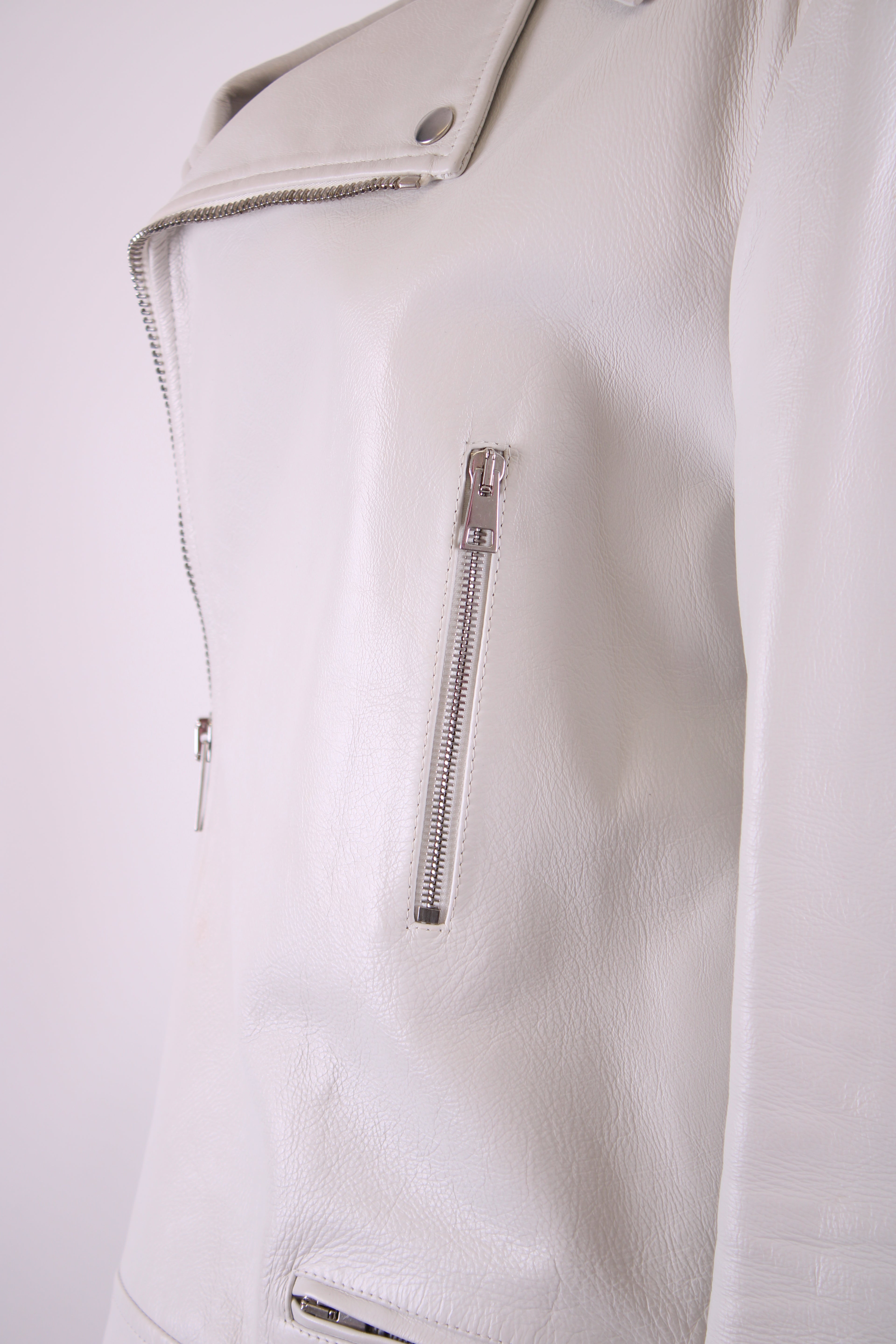 Joseph Leather Biker Jacket White L