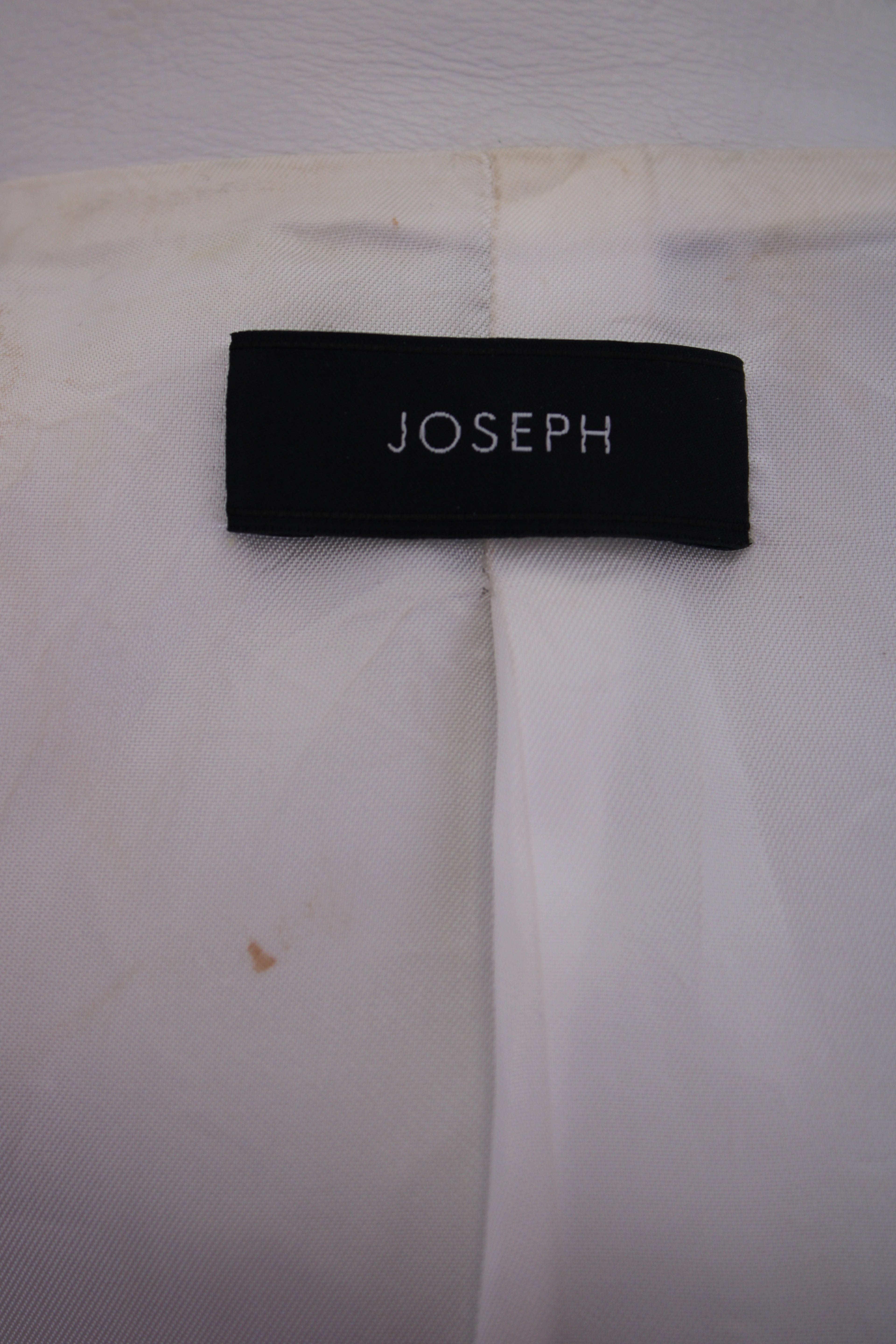 Joseph Leather Biker Jacket White L