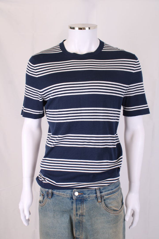 Hermes S/S Stripe T-Shirt Navy/ White M