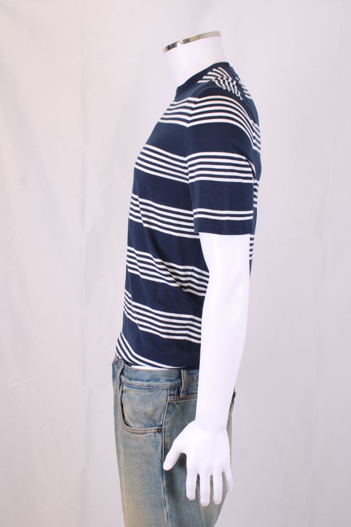 Hermes S/S Stripe T-Shirt Navy/ White M