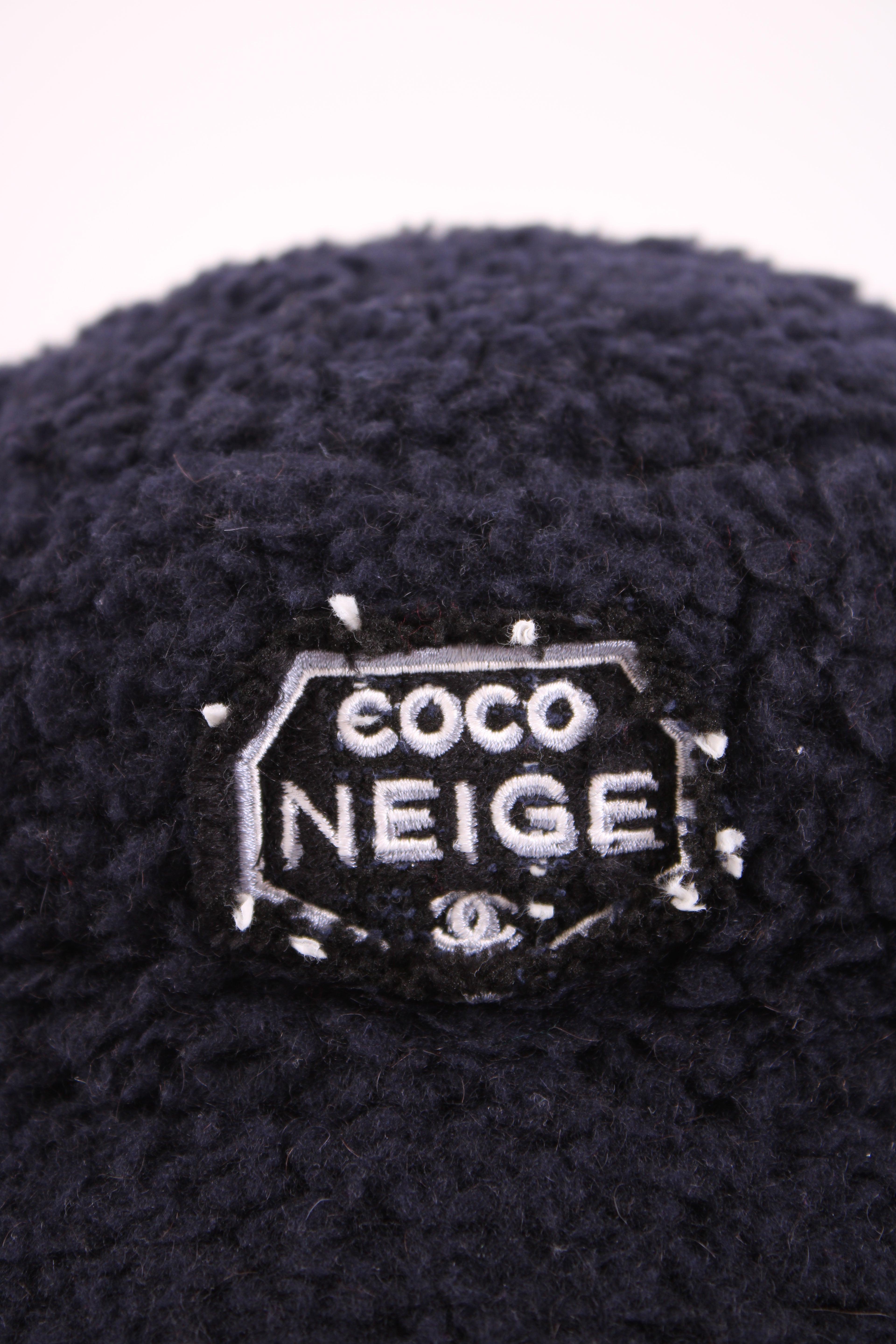 Chanel Teddy Coco Neige Hat Navy