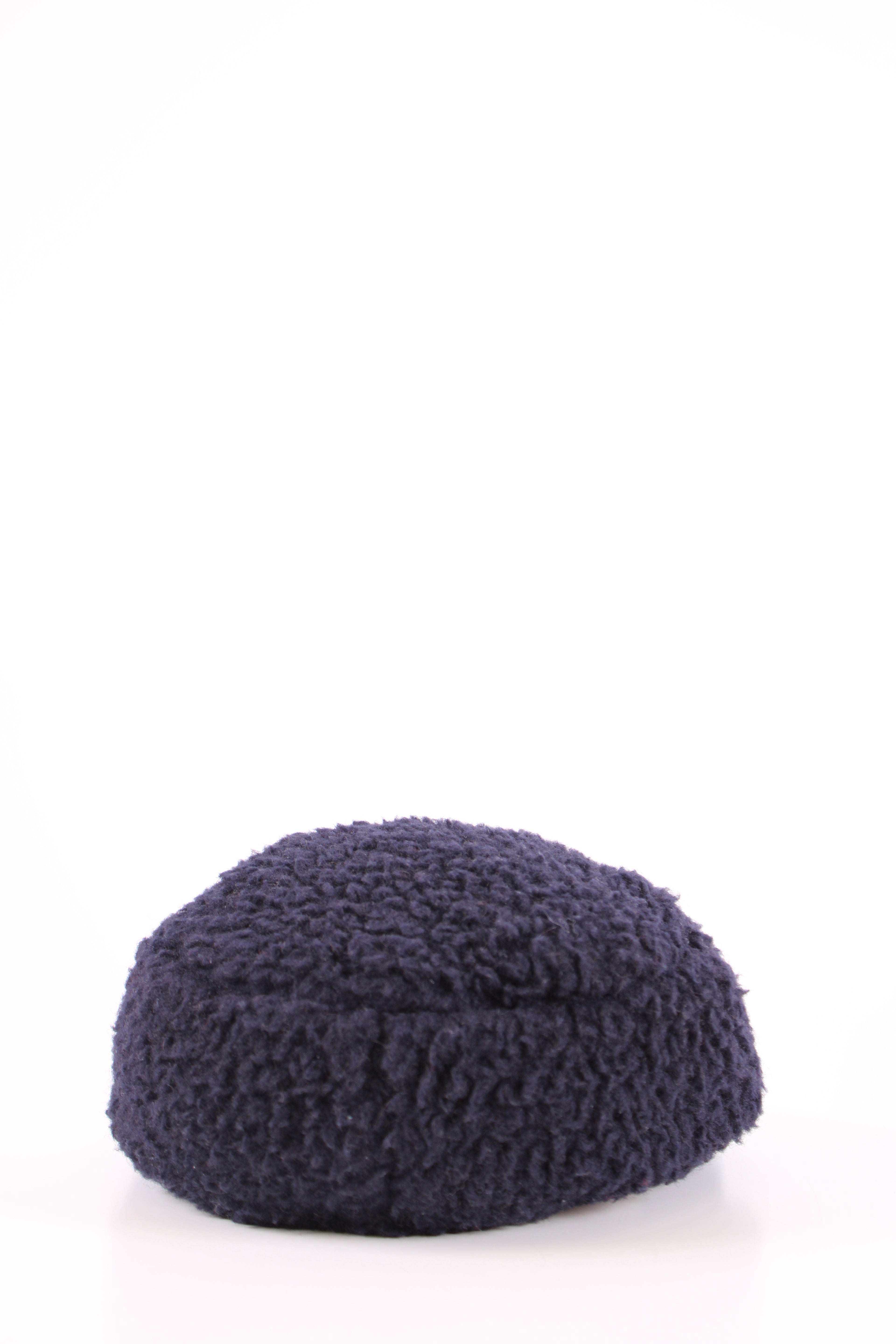 Chanel Teddy Coco Neige Hat Navy