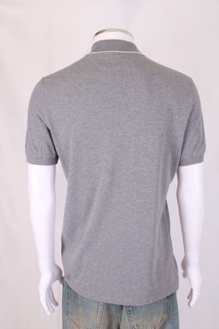 Brunello Cucinelli S/S Polo Top Grey L