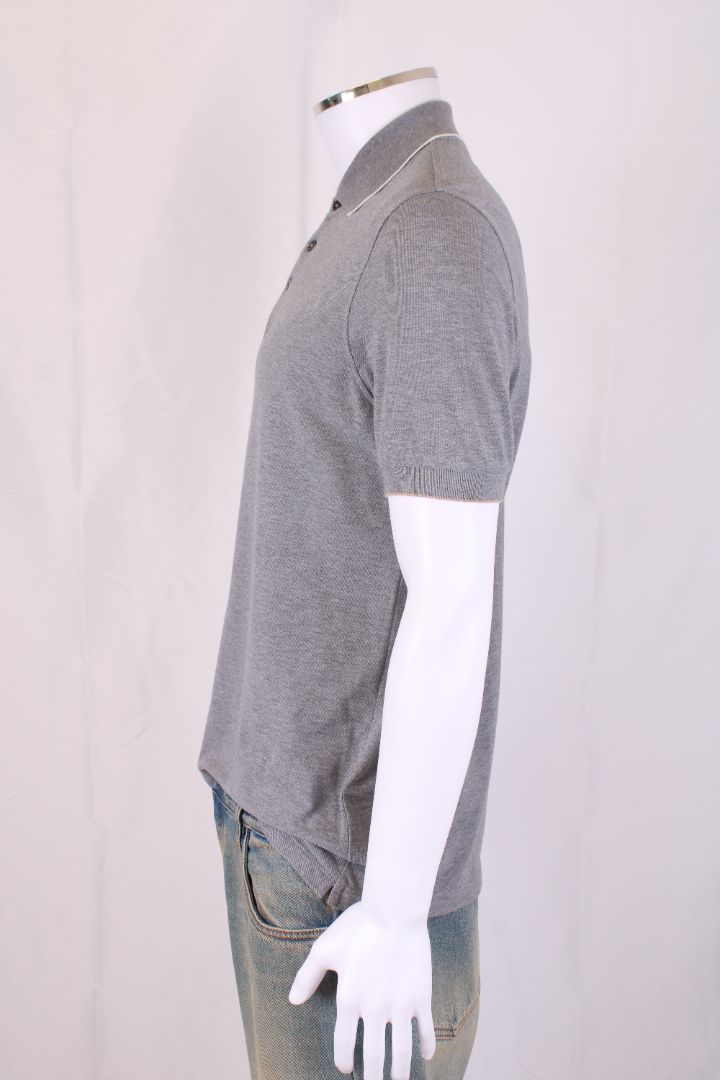 Brunello Cucinelli S/S Polo Top Grey L