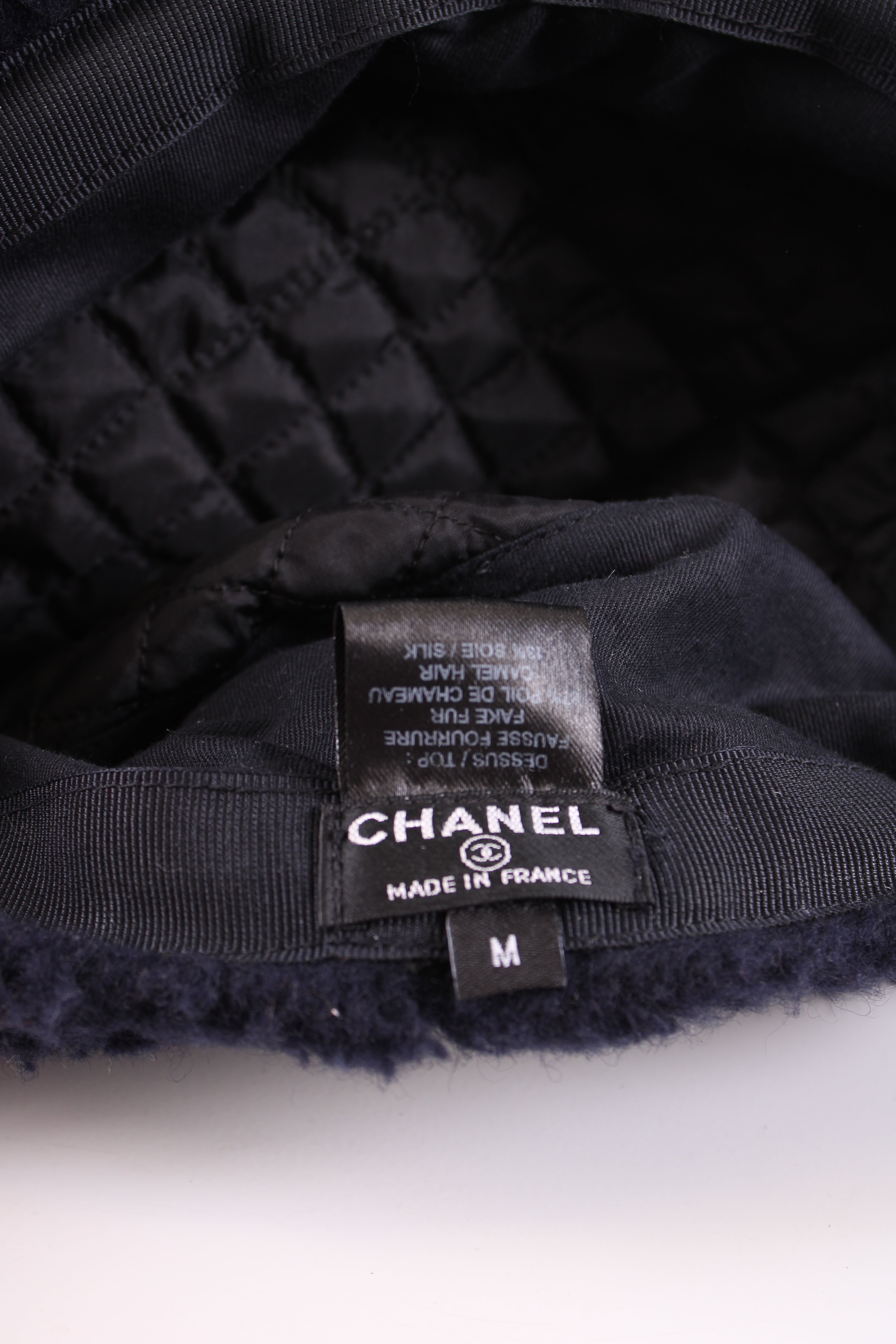 Chanel Teddy Coco Neige Hat Navy