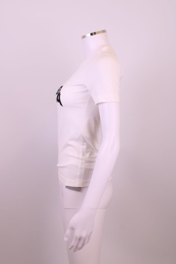 Balenciaga Logo-embroidered crewneck stretch cotton t-shirt White M