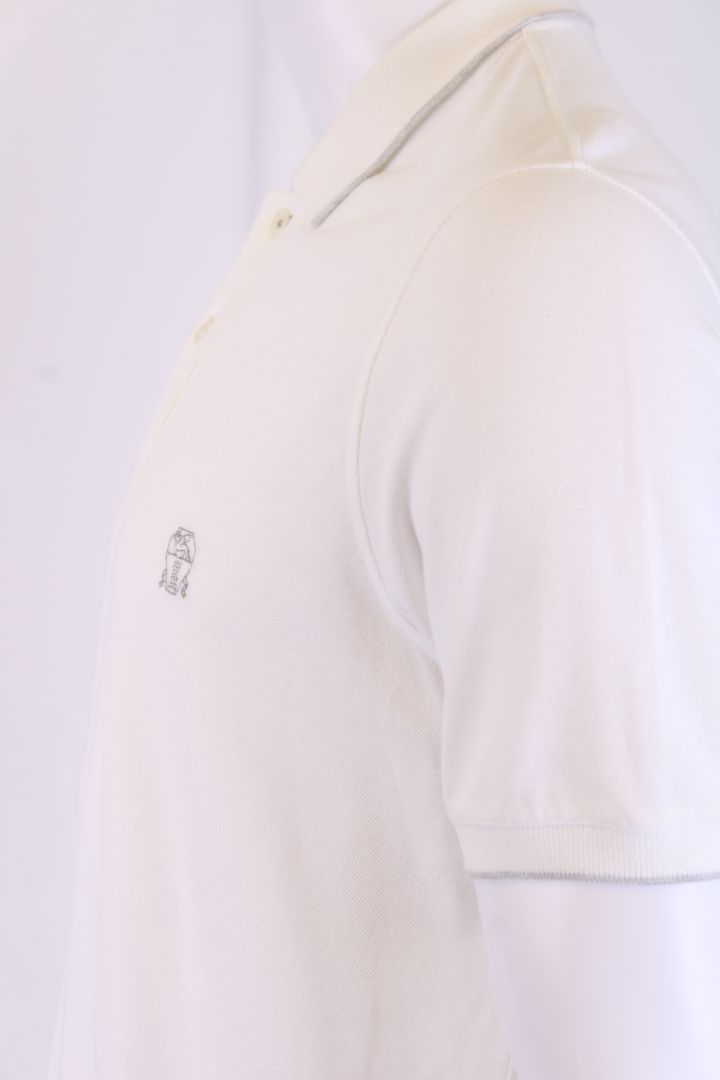 Brunello Cucinelli S/S Polo Top White M