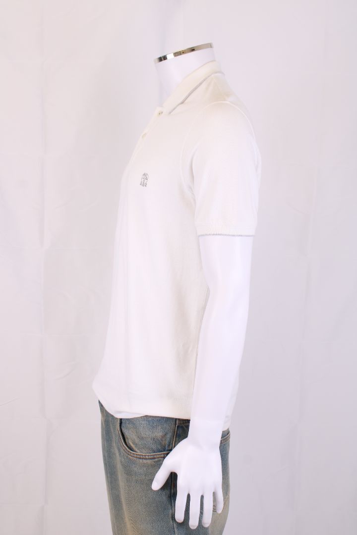 Brunello Cucinelli S/S Polo Top White M
