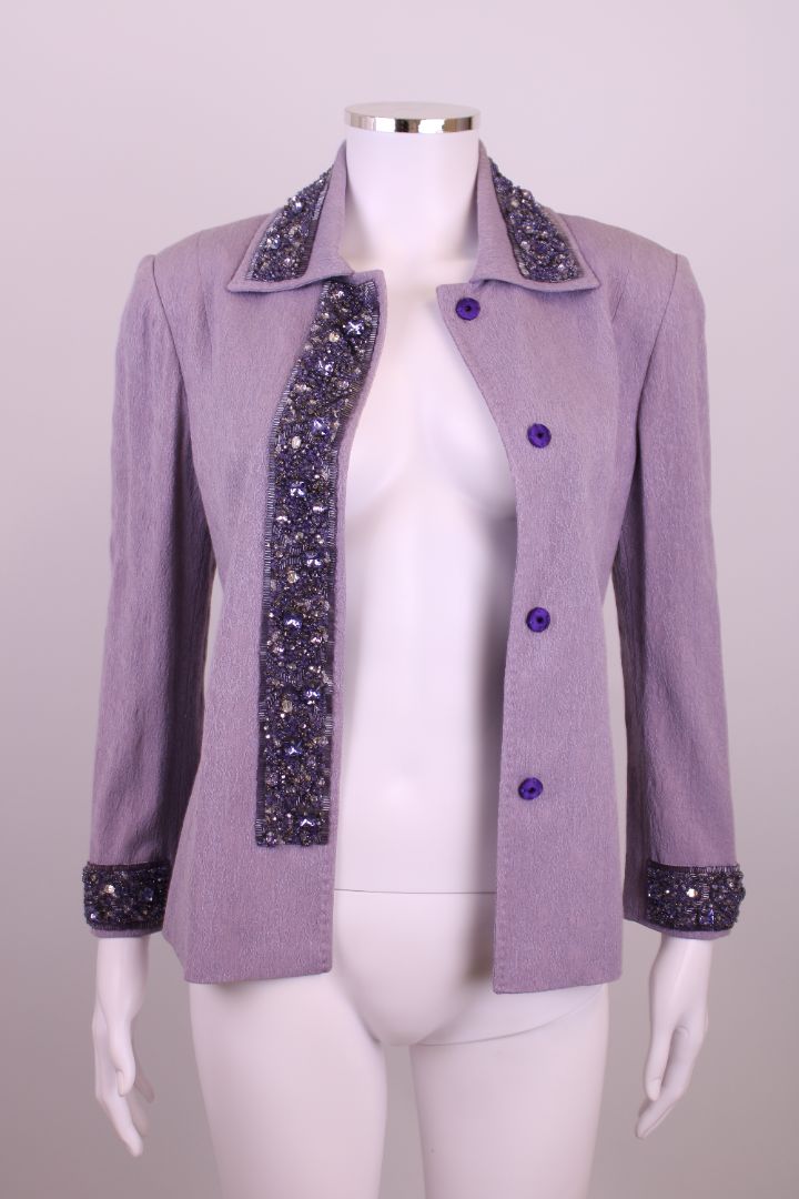 Dolce & Gabbana Beaded Jacket Lilac S