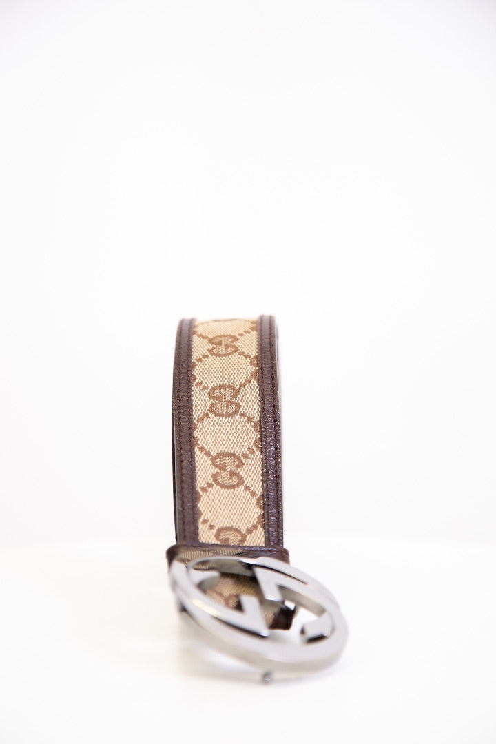Gucci GG Canvas Belts Beige 85.34