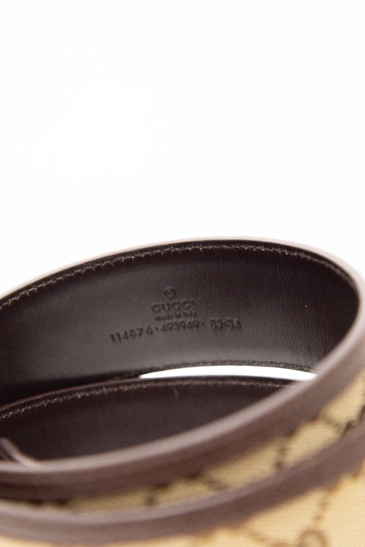 Gucci GG Canvas Belts Beige 85.34