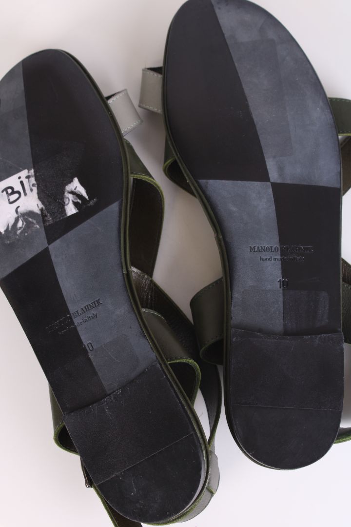 Manolo Blahnik Sandals Green 10