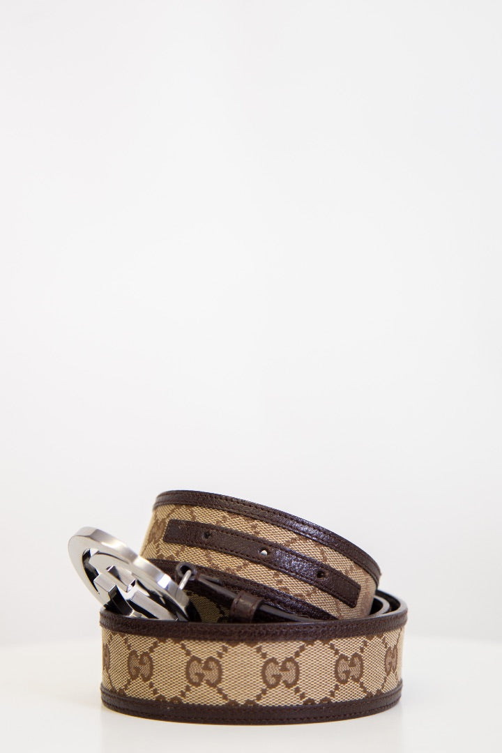 Gucci GG Canvas Belts Beige 85.34