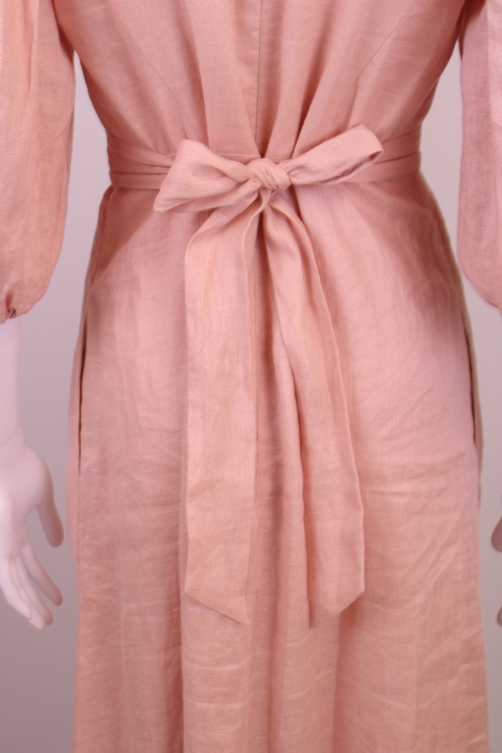 Zimmermann Linen Midi Dress Pink 2