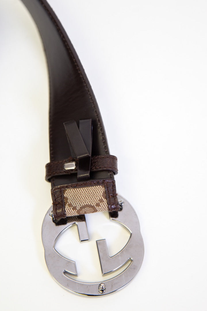 Gucci GG Canvas Belts Beige 85.34