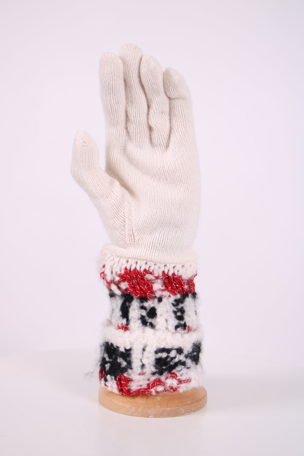 Chanel CC Gloves Cream/ Blue