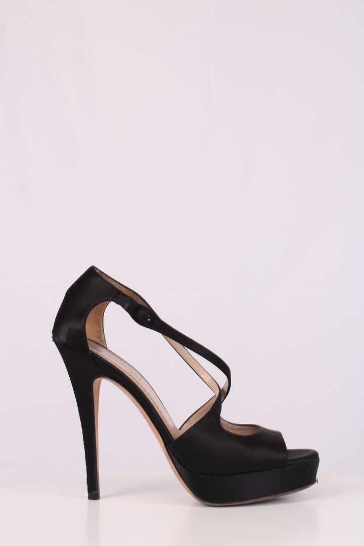 YSL Button Heels Black 37.5