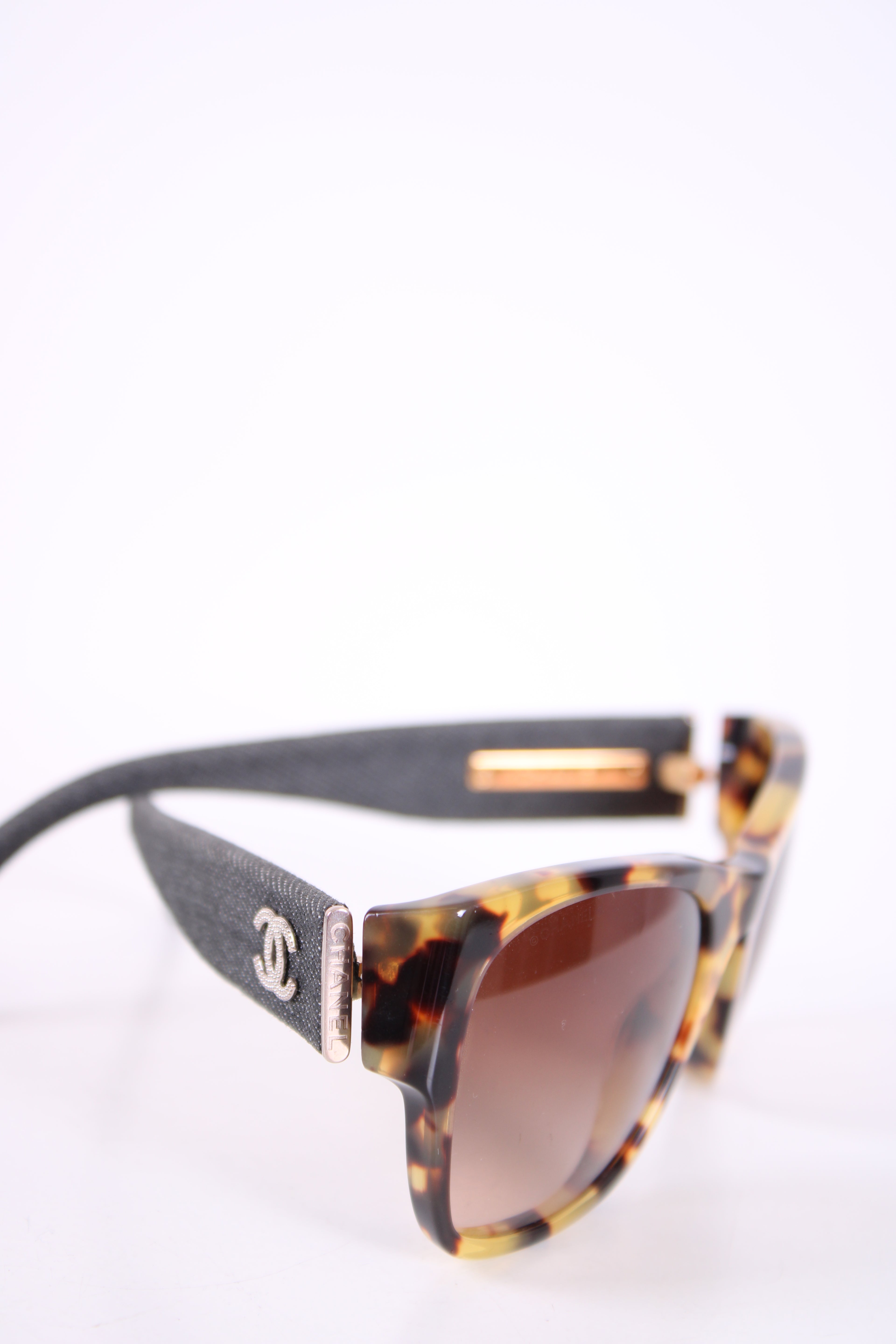 Chanel Denim Arm Sunglasses Tortoiseshell