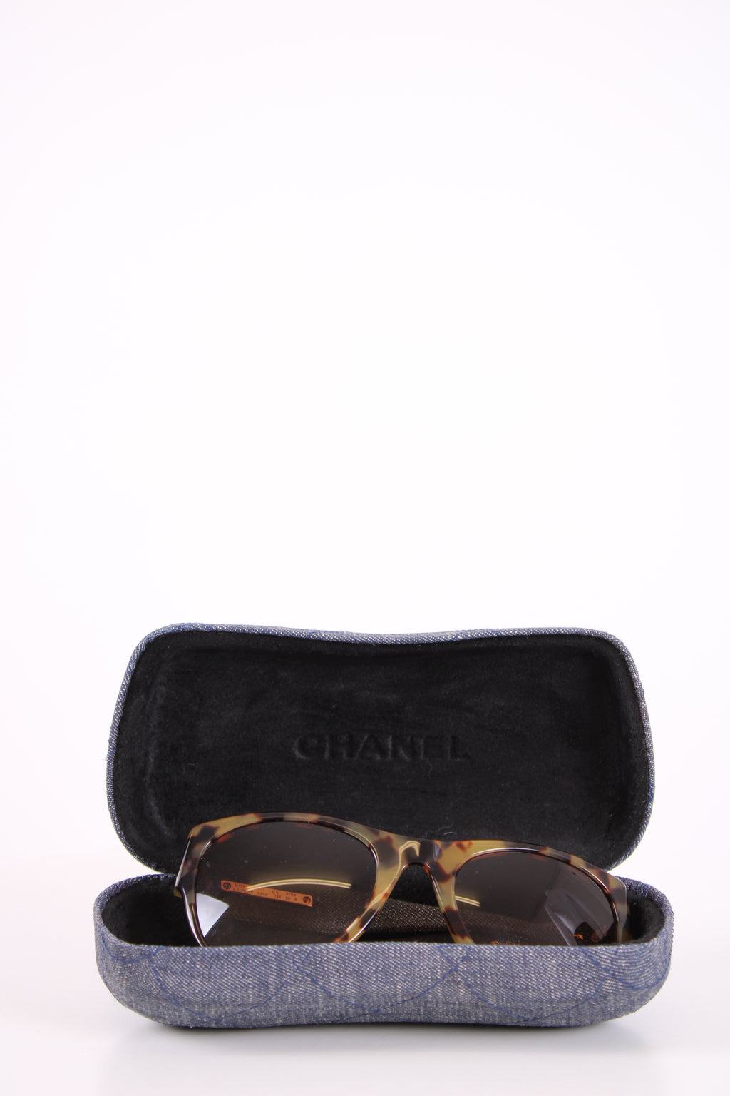 Chanel Denim Arm Sunglasses Tortoiseshell
