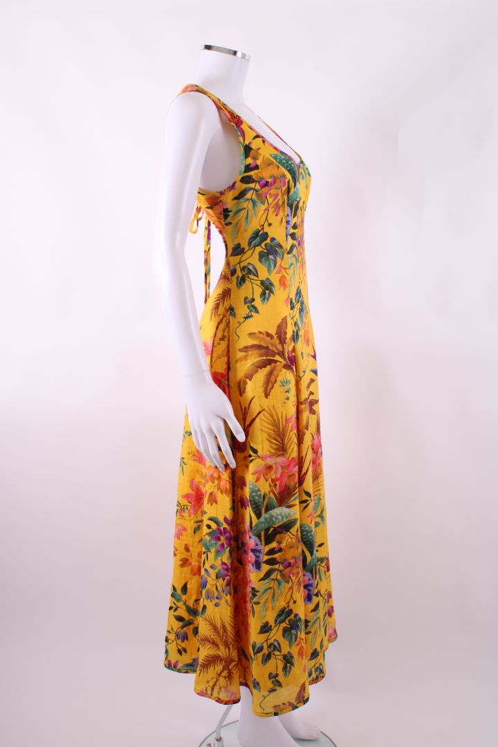 Zimmermann S/S Floral Dress Yellow/ Green 10
