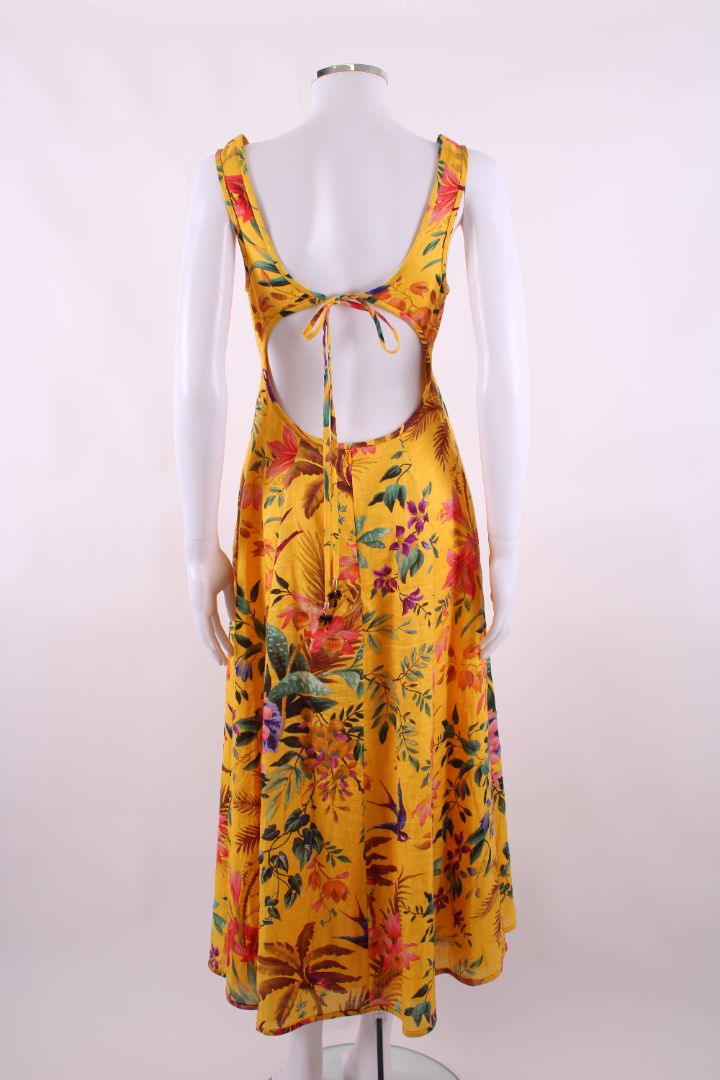 Zimmermann S/S Floral Dress Yellow/ Green 10