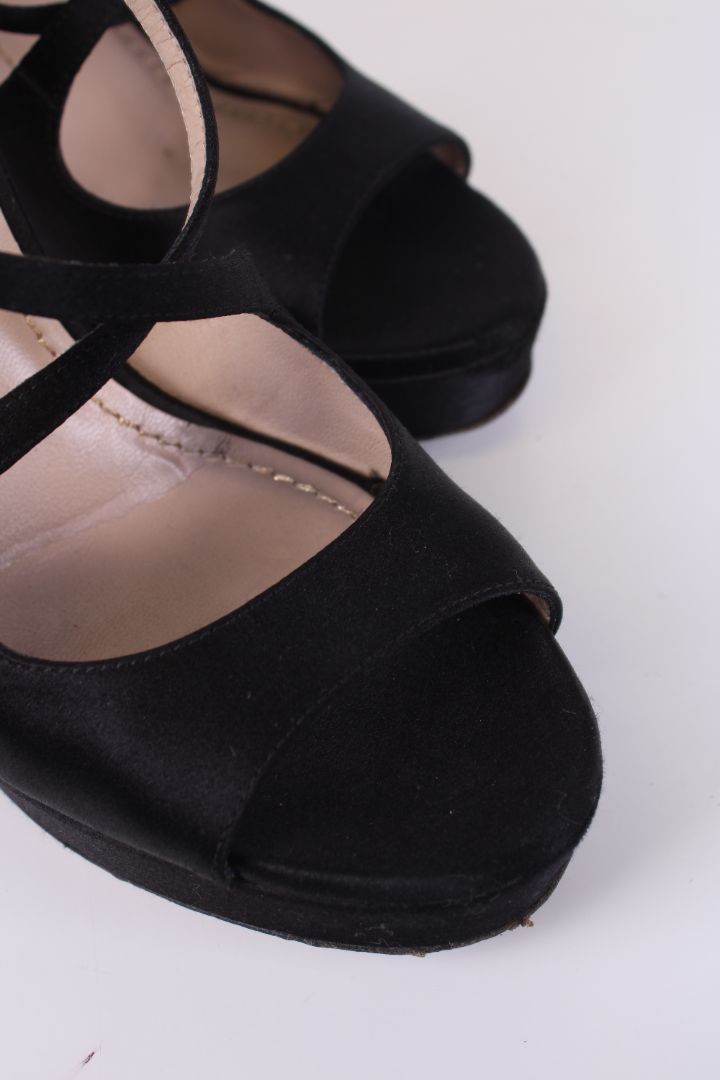 YSL Button Heels Black 37.5