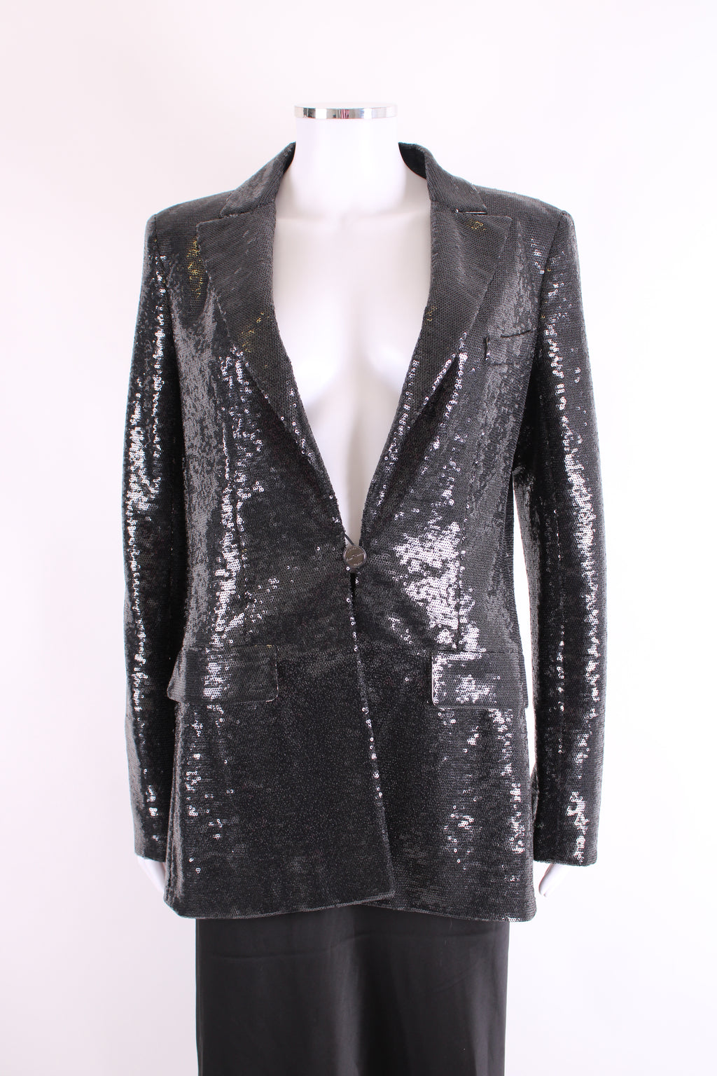 Black Chanel Sequin Jacket