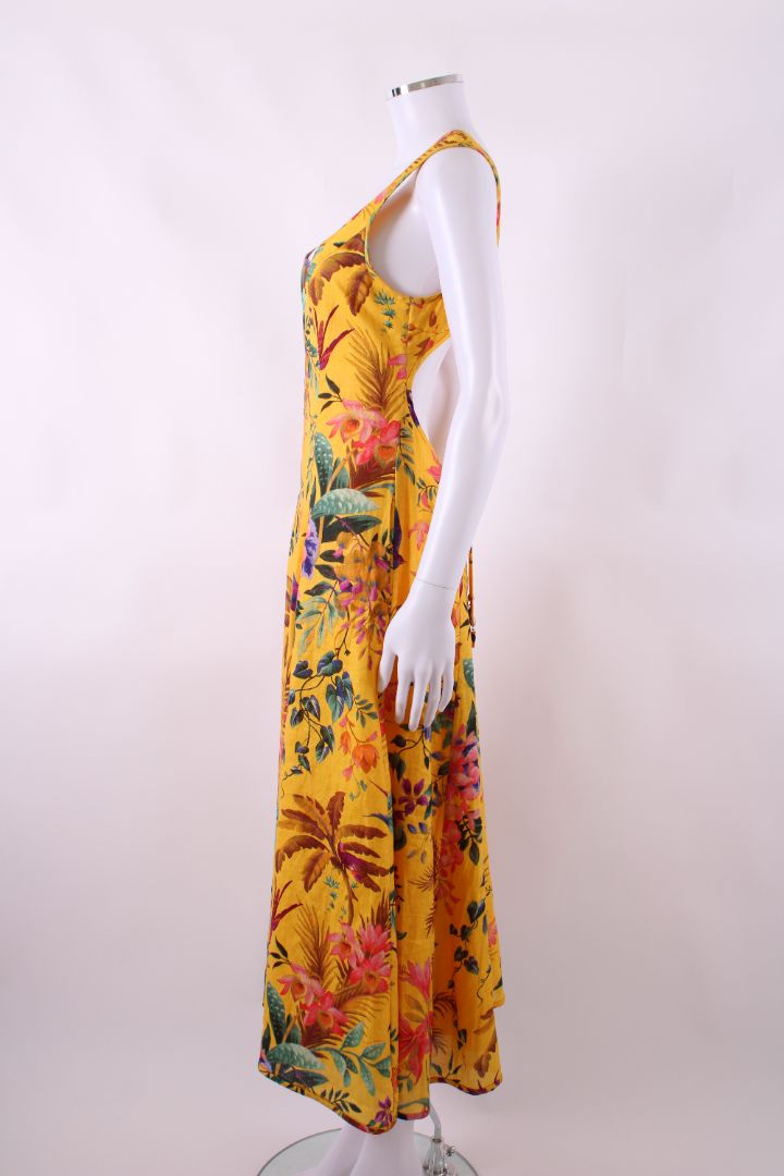 Zimmermann S/S Floral Dress Yellow/ Green 10