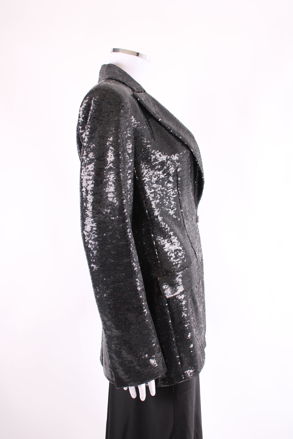 Black Chanel Sequin Jacket
