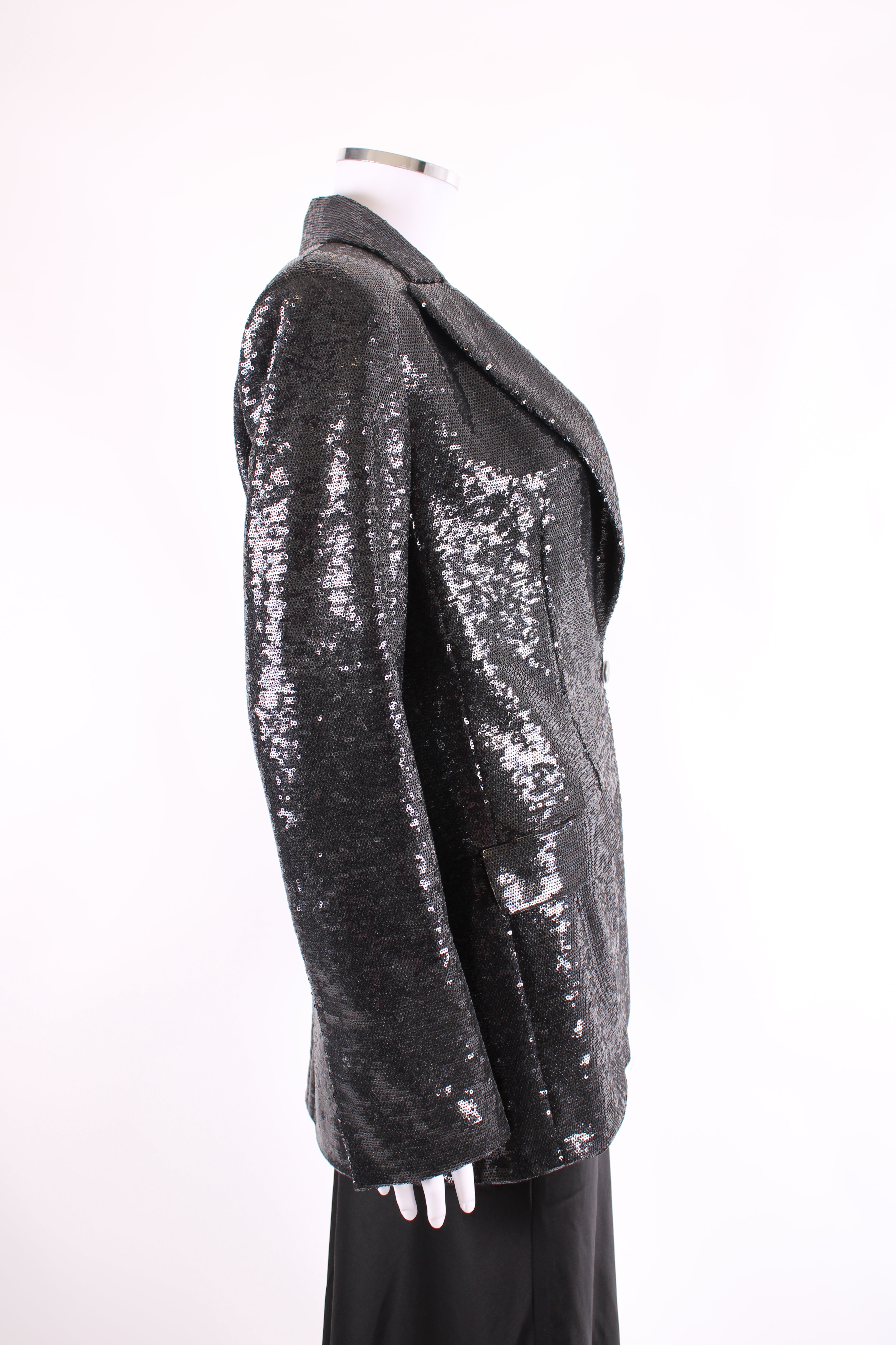 Black Chanel Sequin Jacket