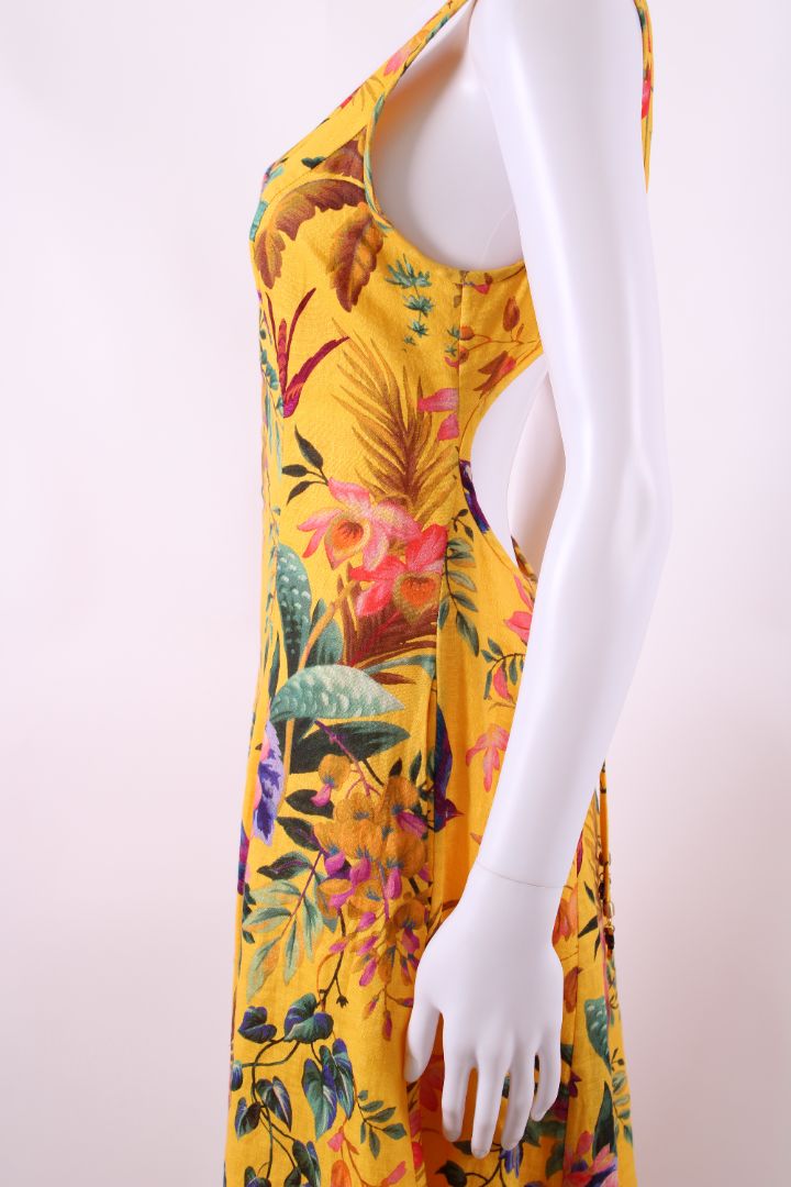 Zimmermann S/S Floral Dress Yellow/ Green 10