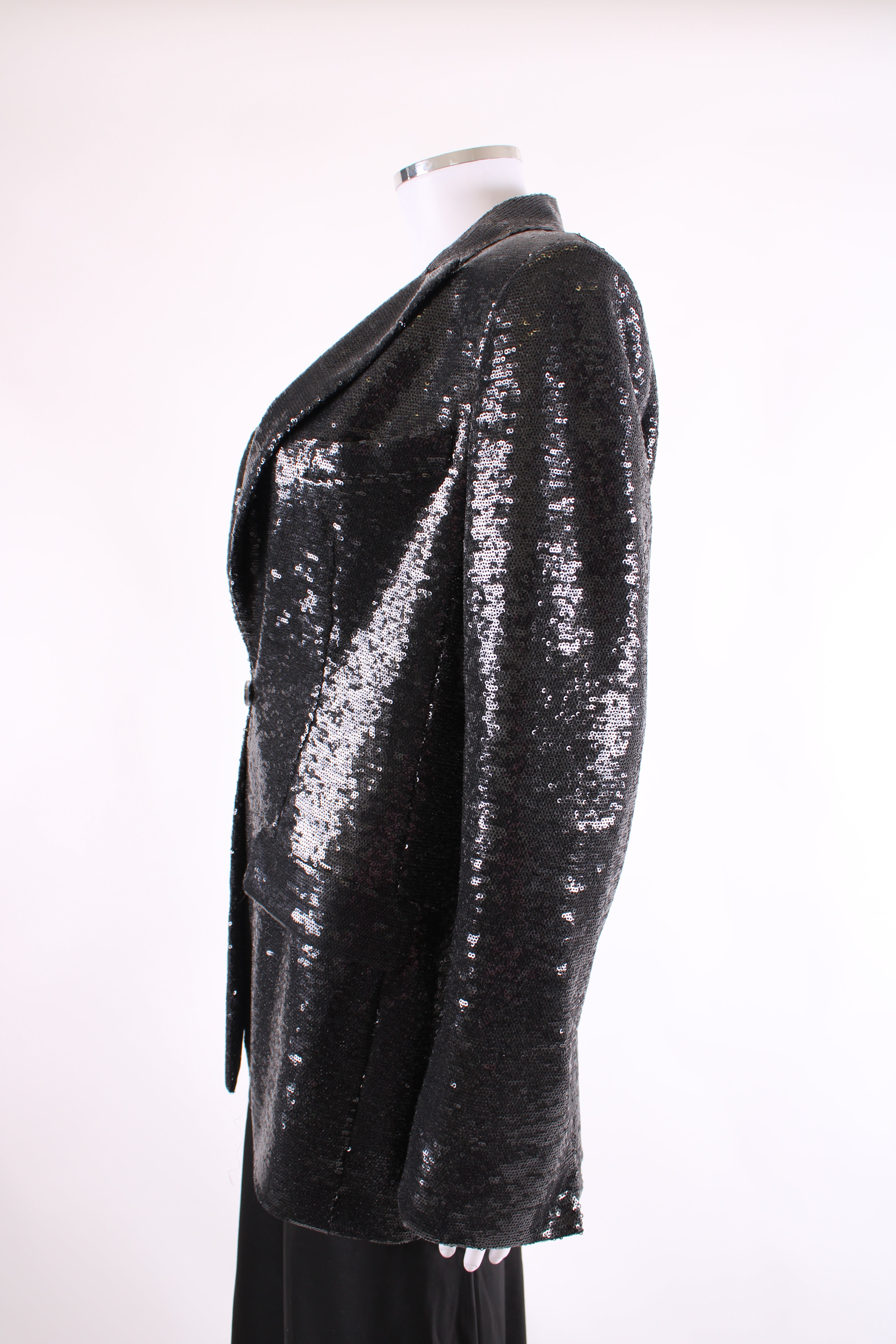 Black Chanel Sequin Jacket