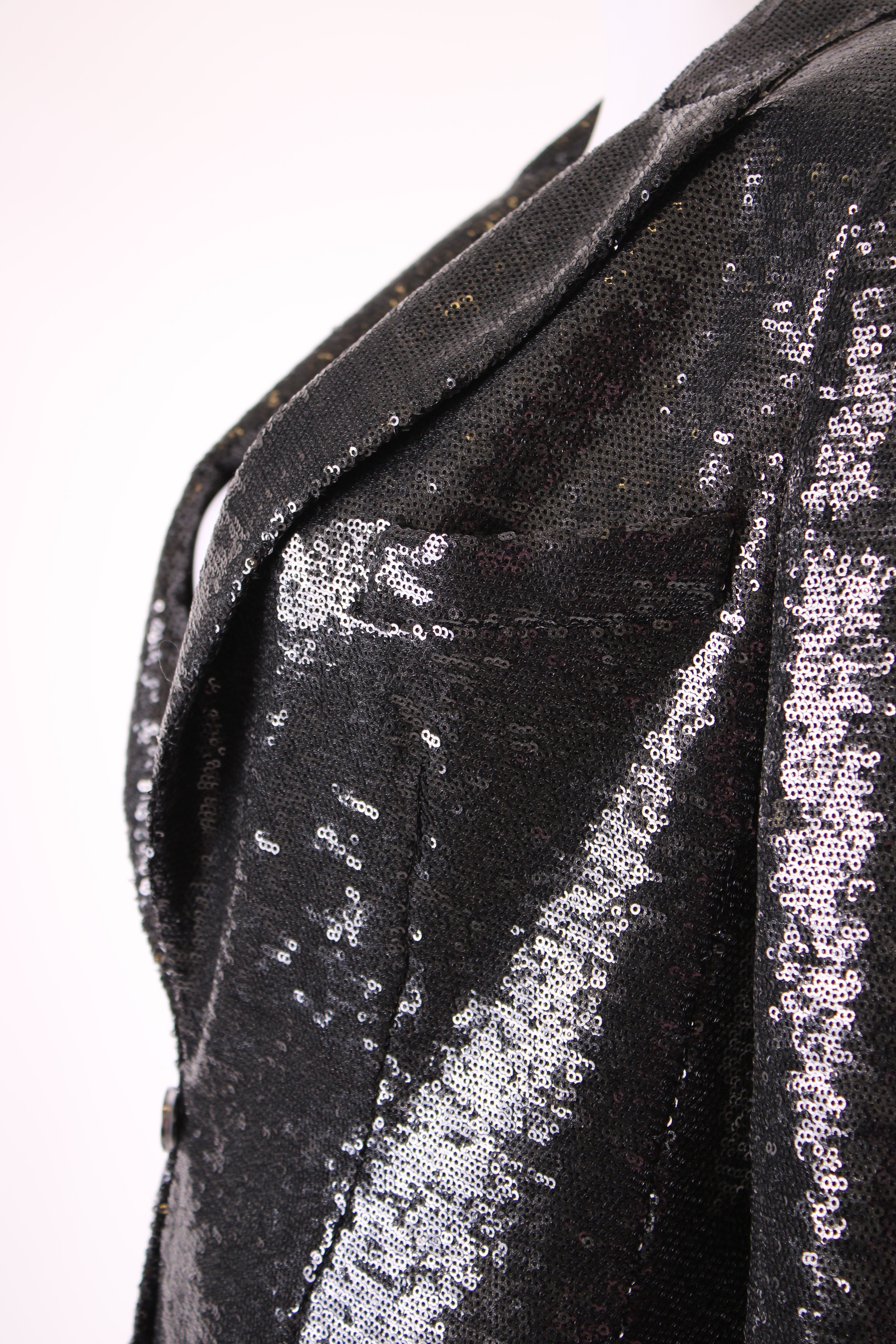 Black Chanel Sequin Jacket