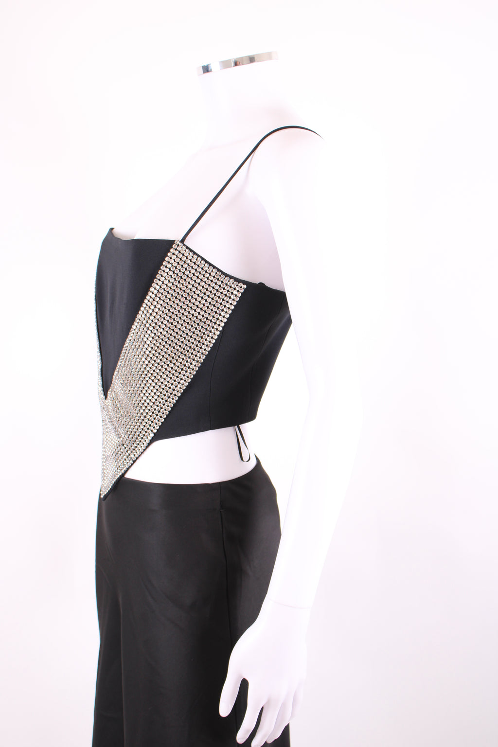 Black David Koma Crystal Embellished Top, 12